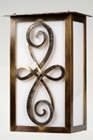 Bronze Wandlampe mit Zierelement