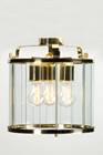 Messing Deckenlampe mit Glasstreifen
