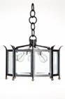 Geschmiedete H�ngelampe 8-eckig mit Facettenglass