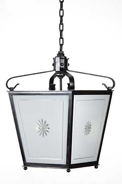 Geschmiedete H�ngelampe mit �berfangglas