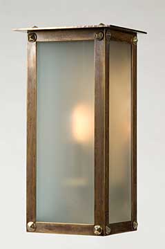 Bronze Wandlampe schmal
