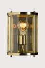 Messing Wandlampe mit Glasstreifen