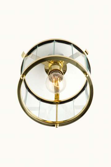 Lampen Shop Otto Zern: Messing Deckenlampe mit Glasstreifen